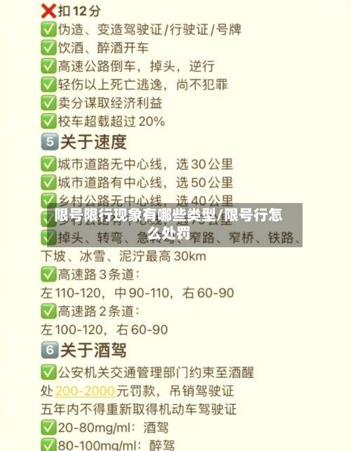 限号限行现象有哪些类型/限号行怎么处罚-第1张图片