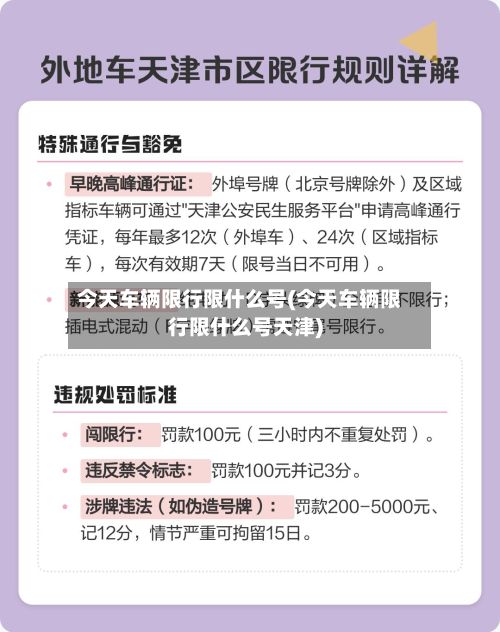 今天车辆限行限什么号(今天车辆限行限什么号天津)-第1张图片