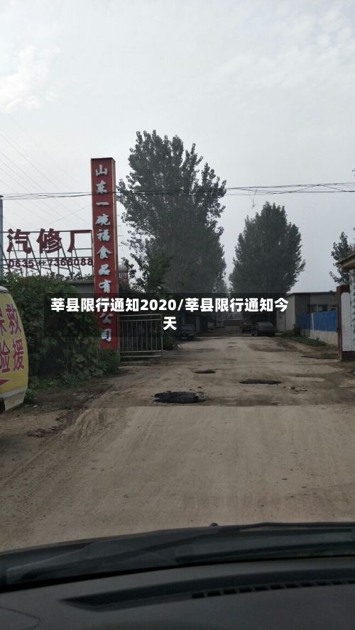 莘县限行通知2020/莘县限行通知今天-第1张图片