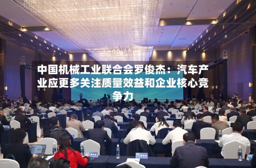 中国机械工业联合会罗俊杰：汽车产业应更多关注质量效益和企业核心竞争力-第1张图片