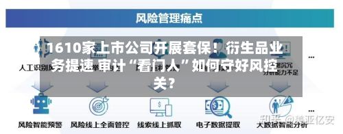 1610家上市公司开展套保！衍生品业务提速 审计“看门人”如何守好风控关？-第1张图片