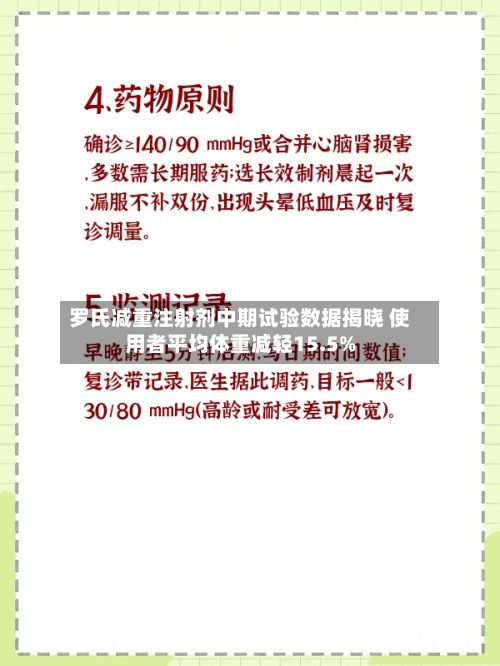 罗氏减重注射剂中期试验数据揭晓 使用者平均体重减轻15.5%-第1张图片