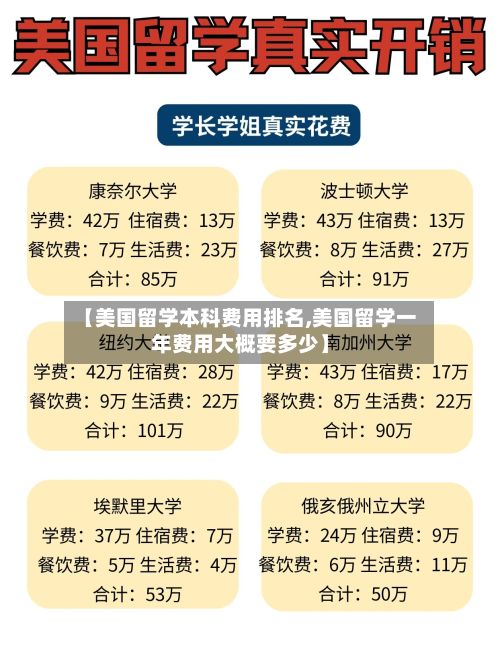 【美国留学本科费用排名,美国留学一年费用大概要多少】-第1张图片