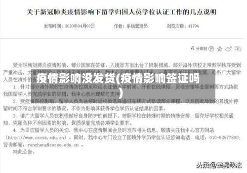 疫情影响没发货(疫情影响签证吗)-第1张图片